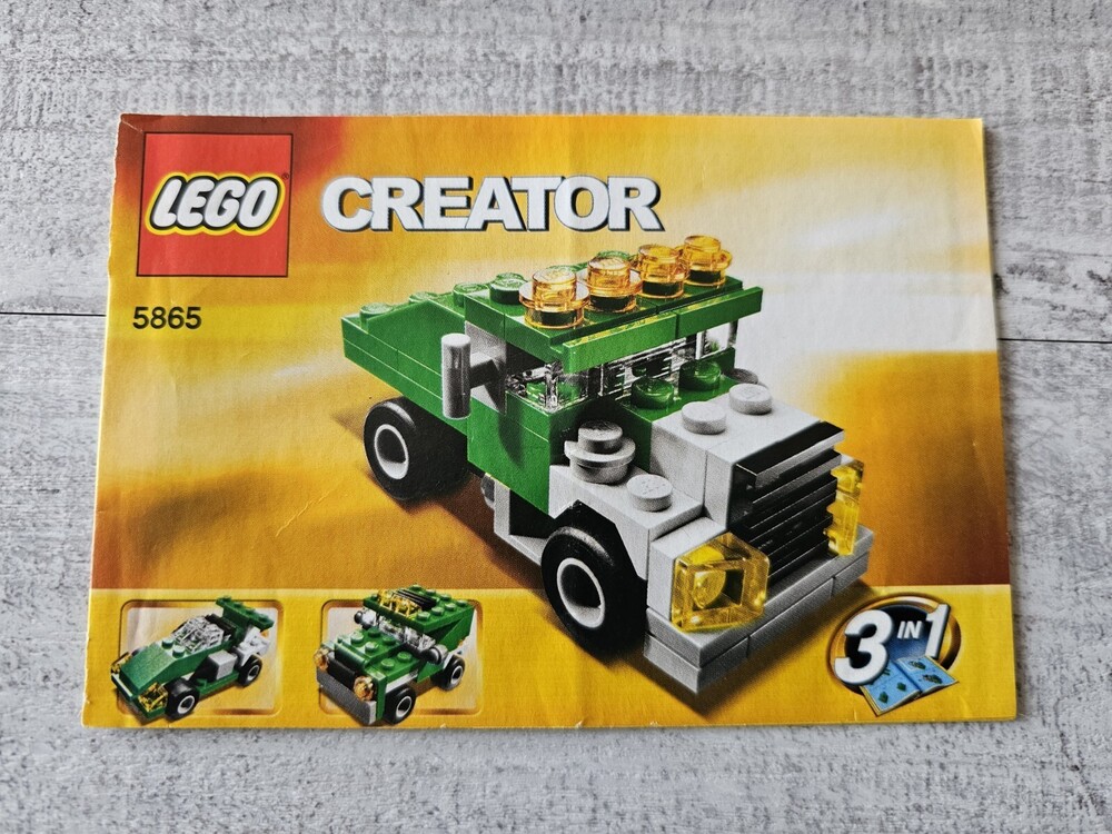 LEGO 5865: Creator Mini Dumper Instruction Booklet ONLY